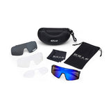 ES16 Enzo brille. Sort med blå linse. + 2 ekstra linser