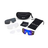 ES16 Enzo brille. Sort med silver linse. + 2 ekstra linser