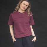 ES16 Klassisches T-Shirt Burgunder