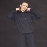 ES16 Lässiger Hoodie Schwarz