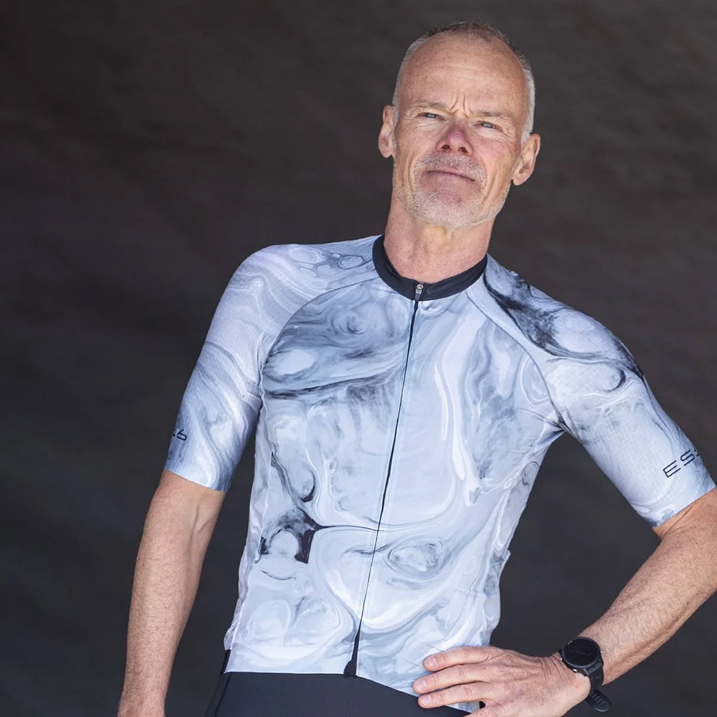ES16 Razor cycling jersey - Poly Wine red