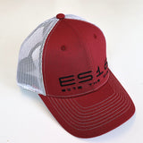 ES16 Cap Deep red+white mesh.