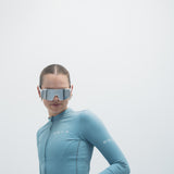ES16 Enzo Fahrradbrille. Weiß mit silberner Linse.